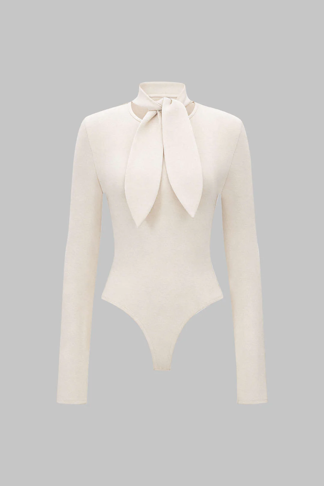 Round Neck Tie Front Long-Sleeve Bodysuit - Image 11