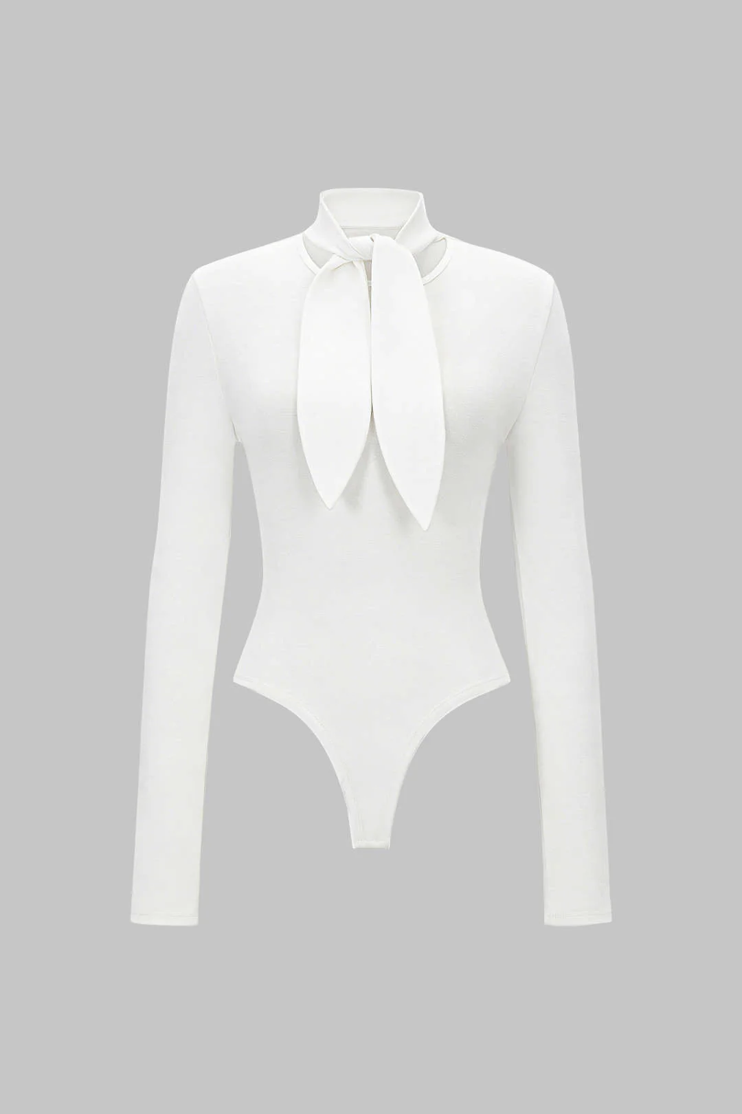Round Neck Tie Front Long-Sleeve Bodysuit - Image 13