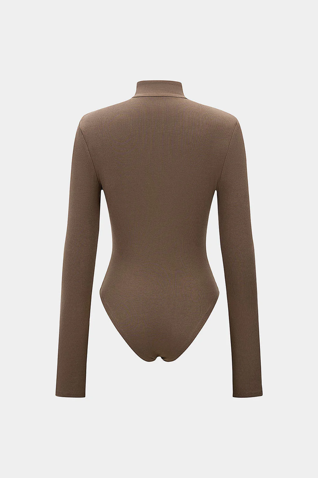 Round Neck Tie Front Long-Sleeve Bodysuit - Image 2
