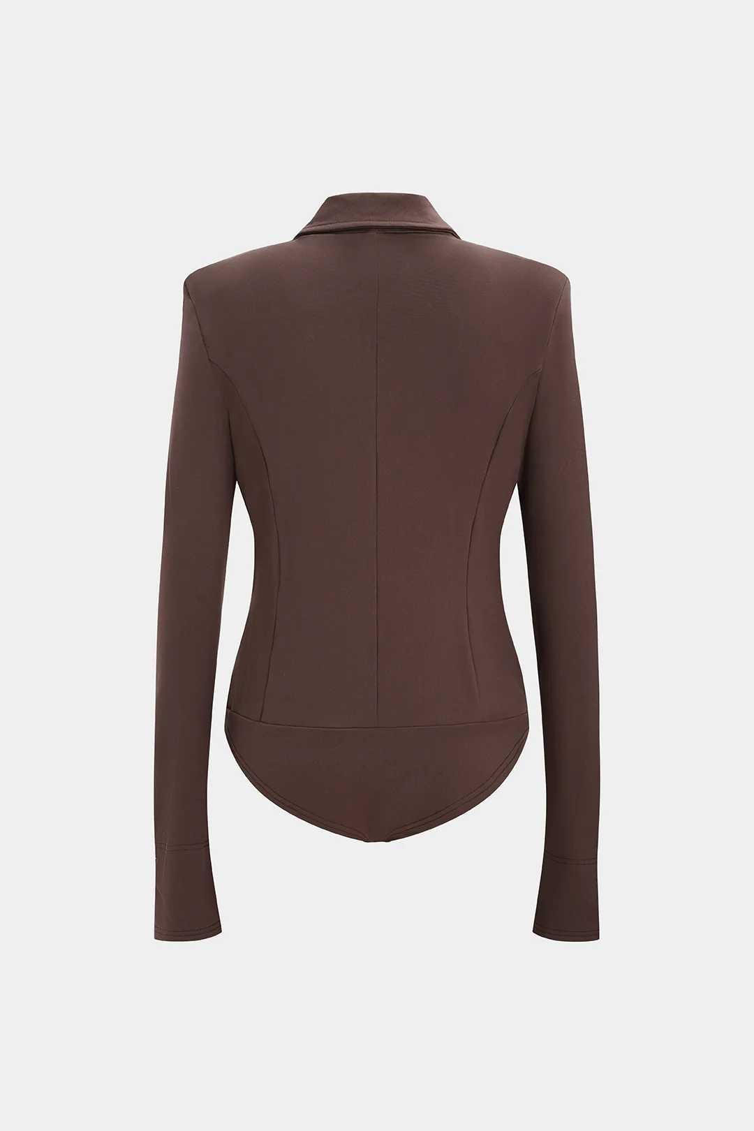 Solid Double-Breasted Long Sleeve Bodysuit - Image 2
