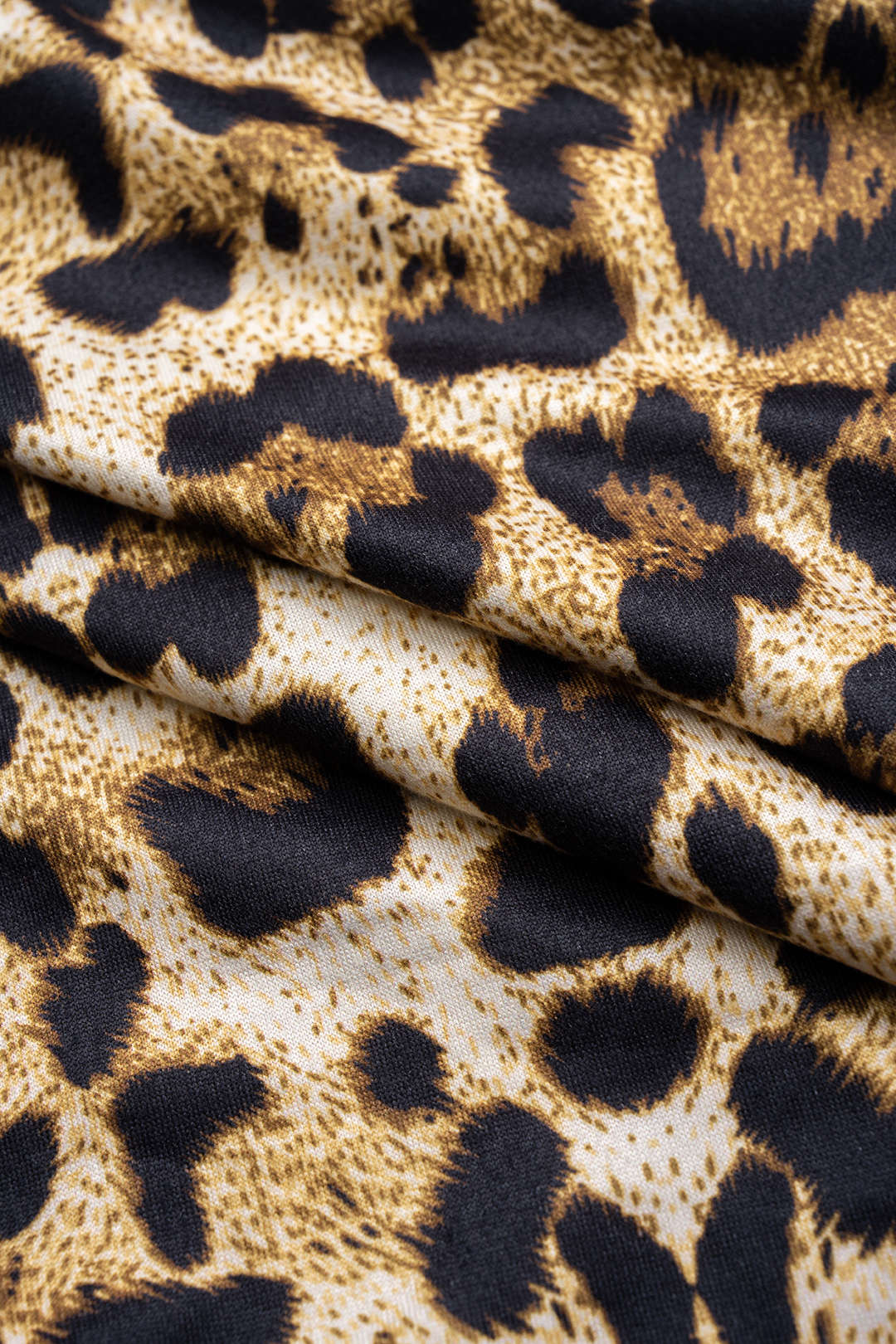 Leopard Print Mock Neck Long Sleeve Bodysuit - Image 4
