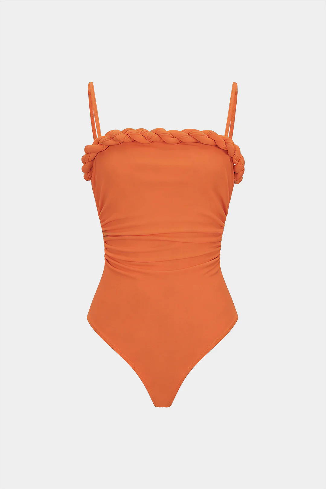 Solid Twist Knot Ruched Sleeveless Bodysuit - Image 8