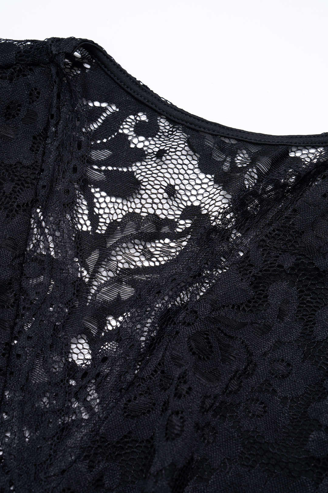 Lace V-Neck Long Sleeve Bodysuit - Image 3