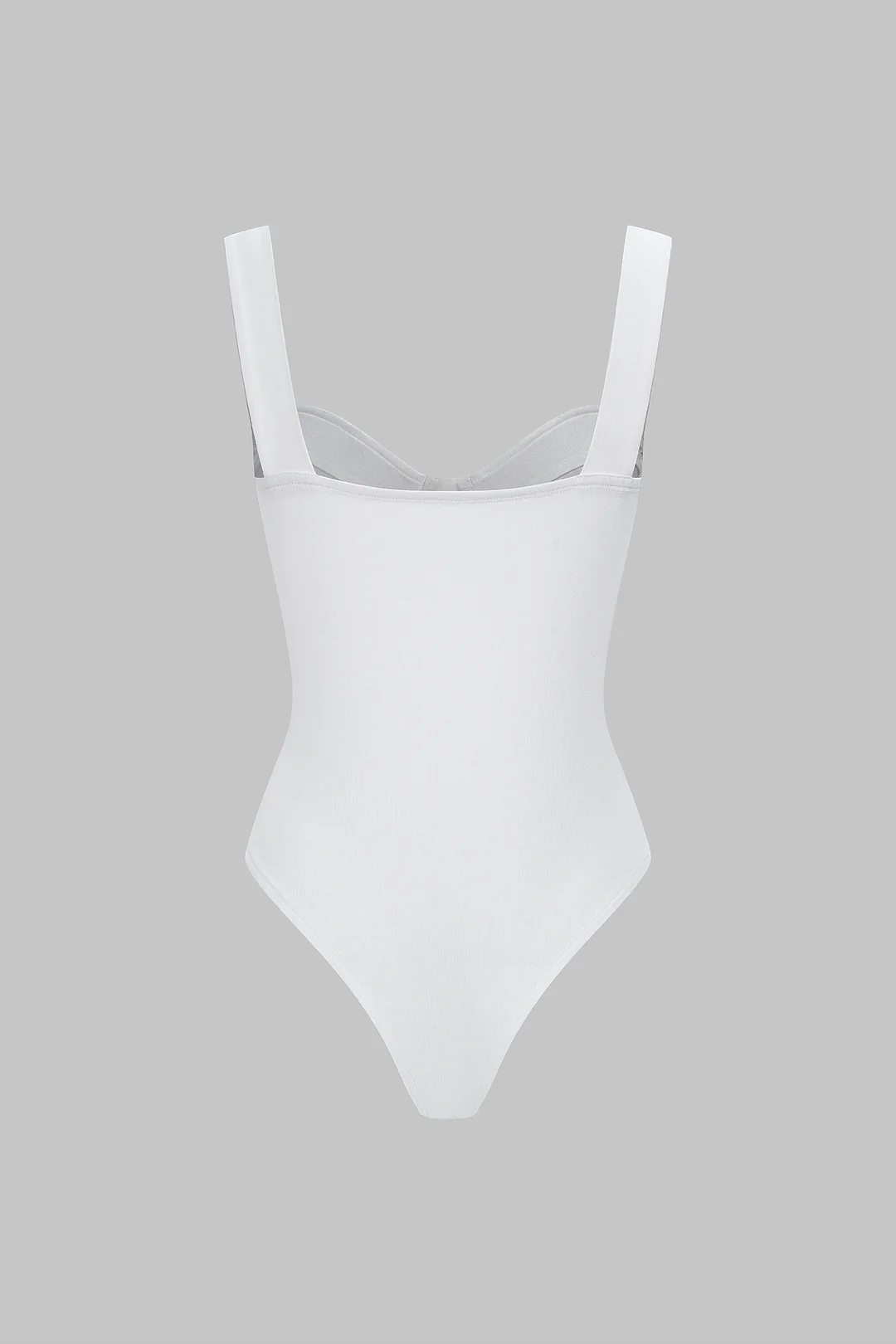 Solid Slip Sleeveless Bodysuit - Image 2