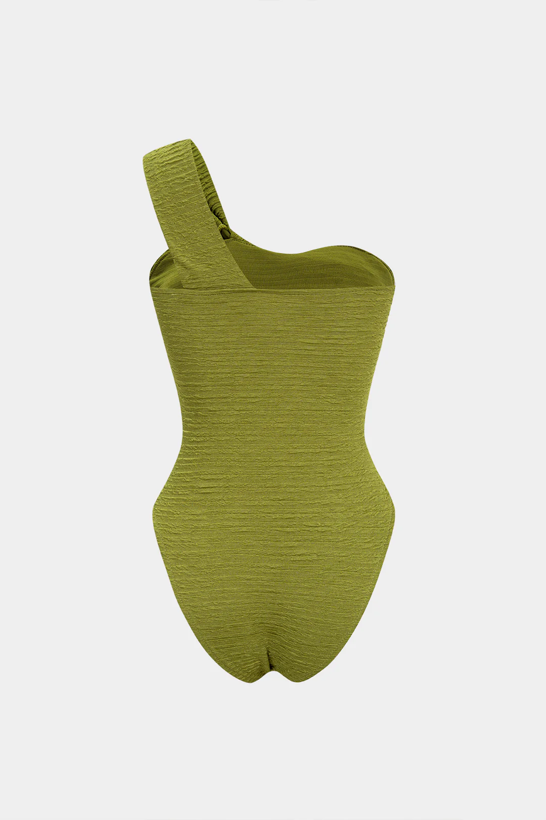 One Shoulder Crossed Ruched Sleeveless Bodysuit - Image 2