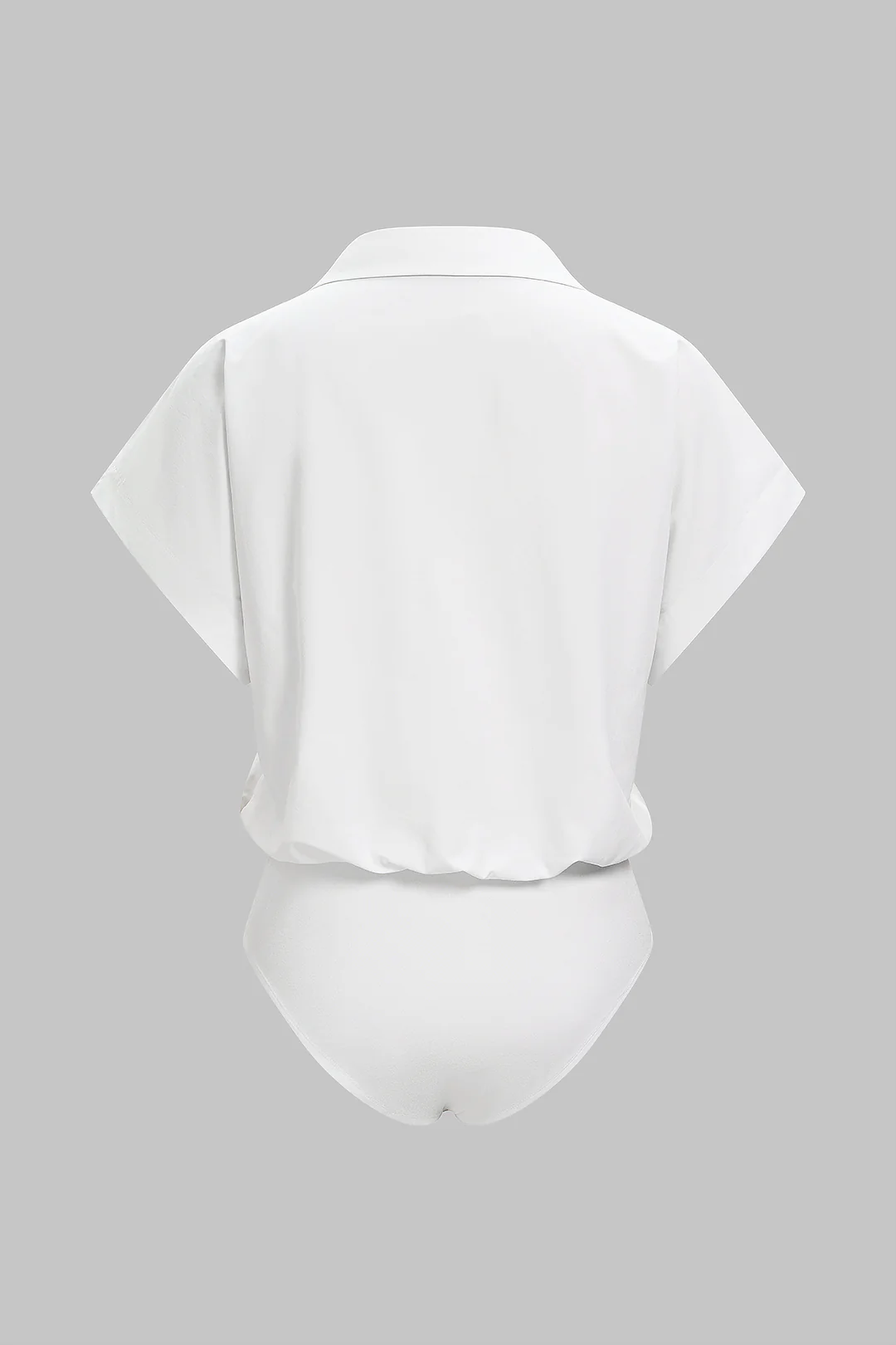 Solid Button Sleeveless Bodysuit - Image 2