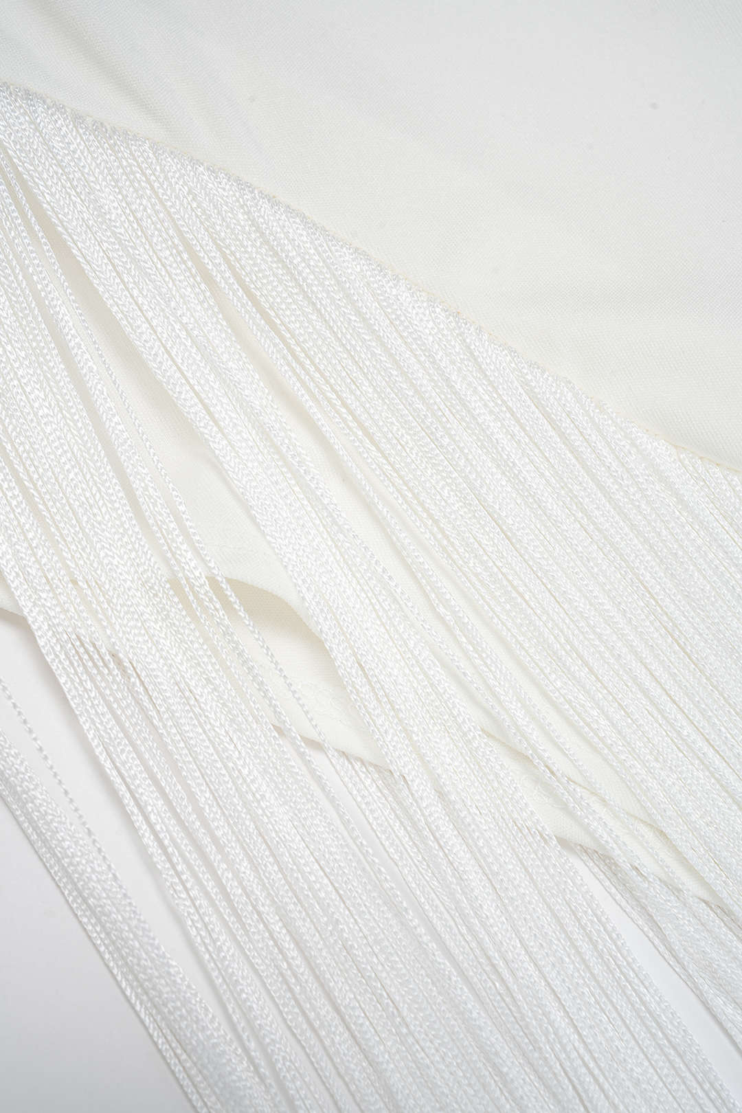 Solid Fringe Strapless Sleeveless Bodysuit - Image 4
