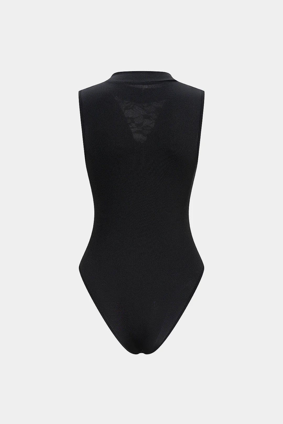 Patchwork Draped Cowl Neck Cut Out Sleeveless Bodysuit - Image 2