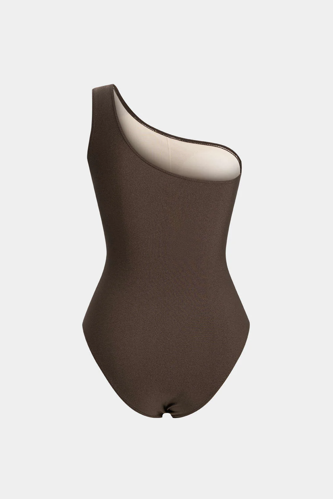 One Shoulder Metallic Sleeveless Bodysuit - Image 2