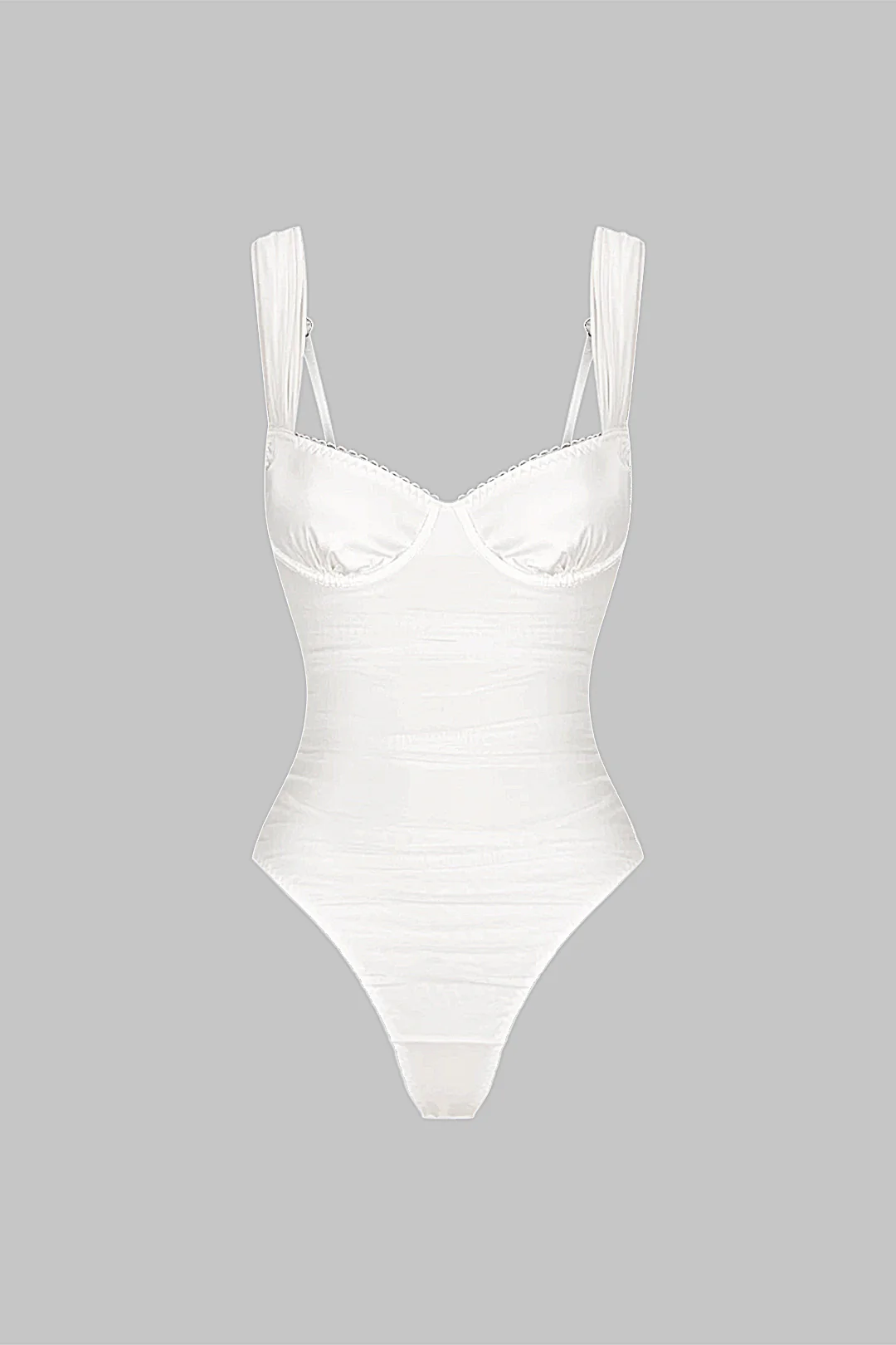 Solid Satin Sleeveless Bodysuit