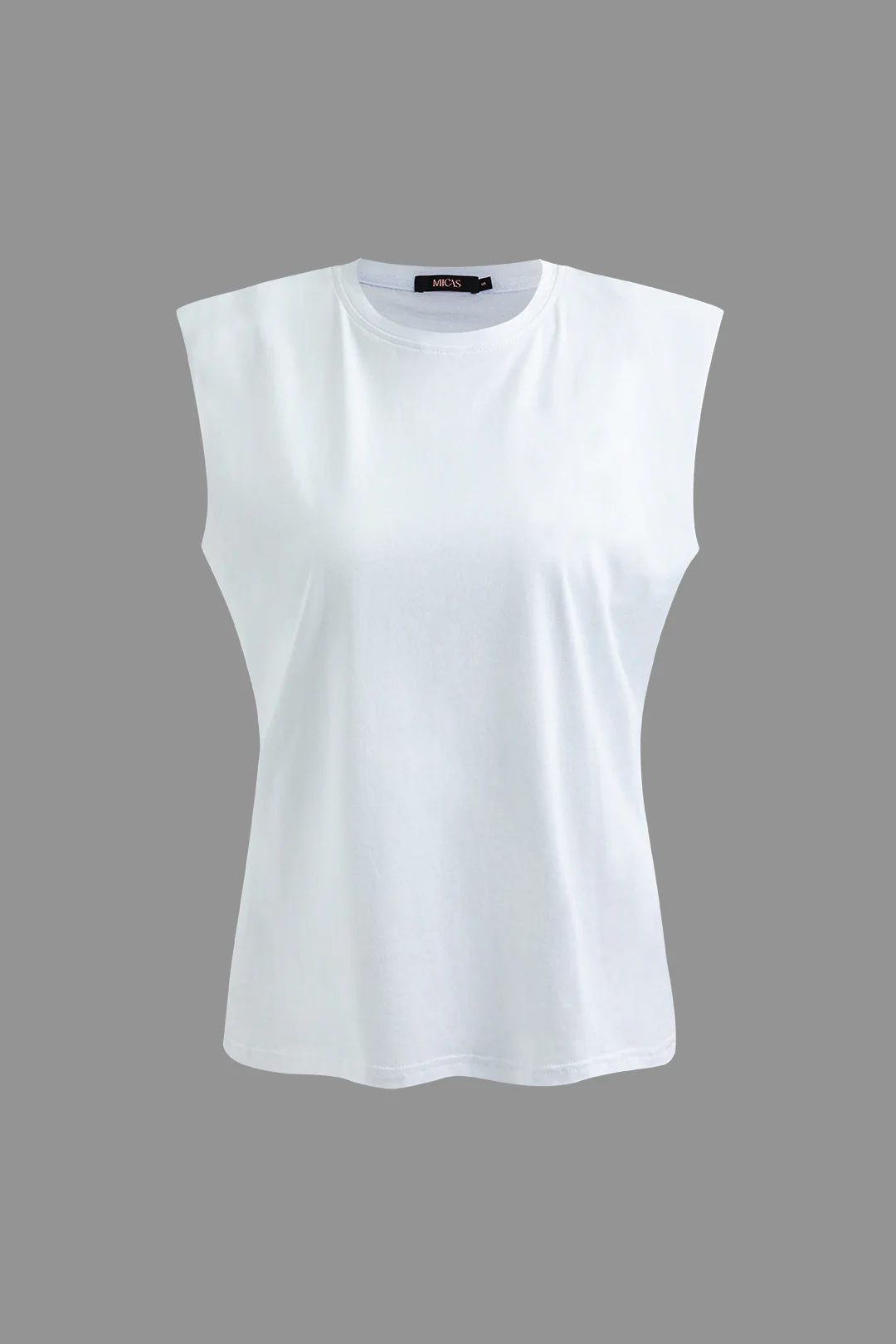 Basic Solid Sleeveless T-shirt - Image 12