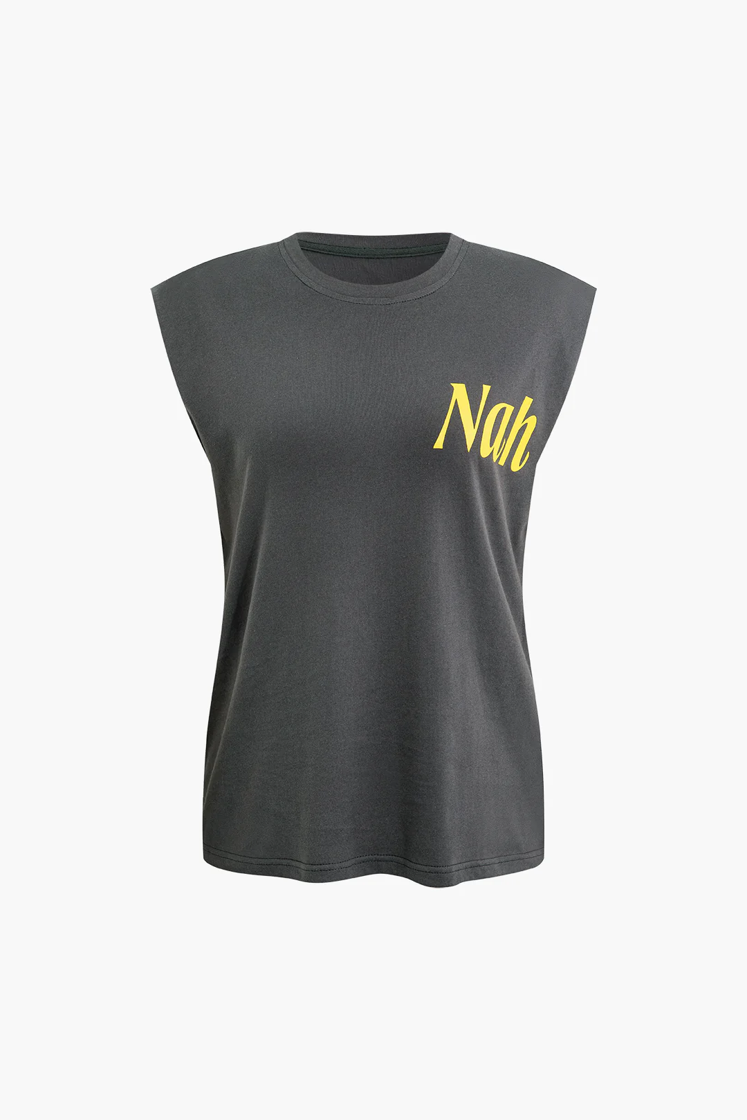 Letter Print Sleeveless T-shirt - Image 2