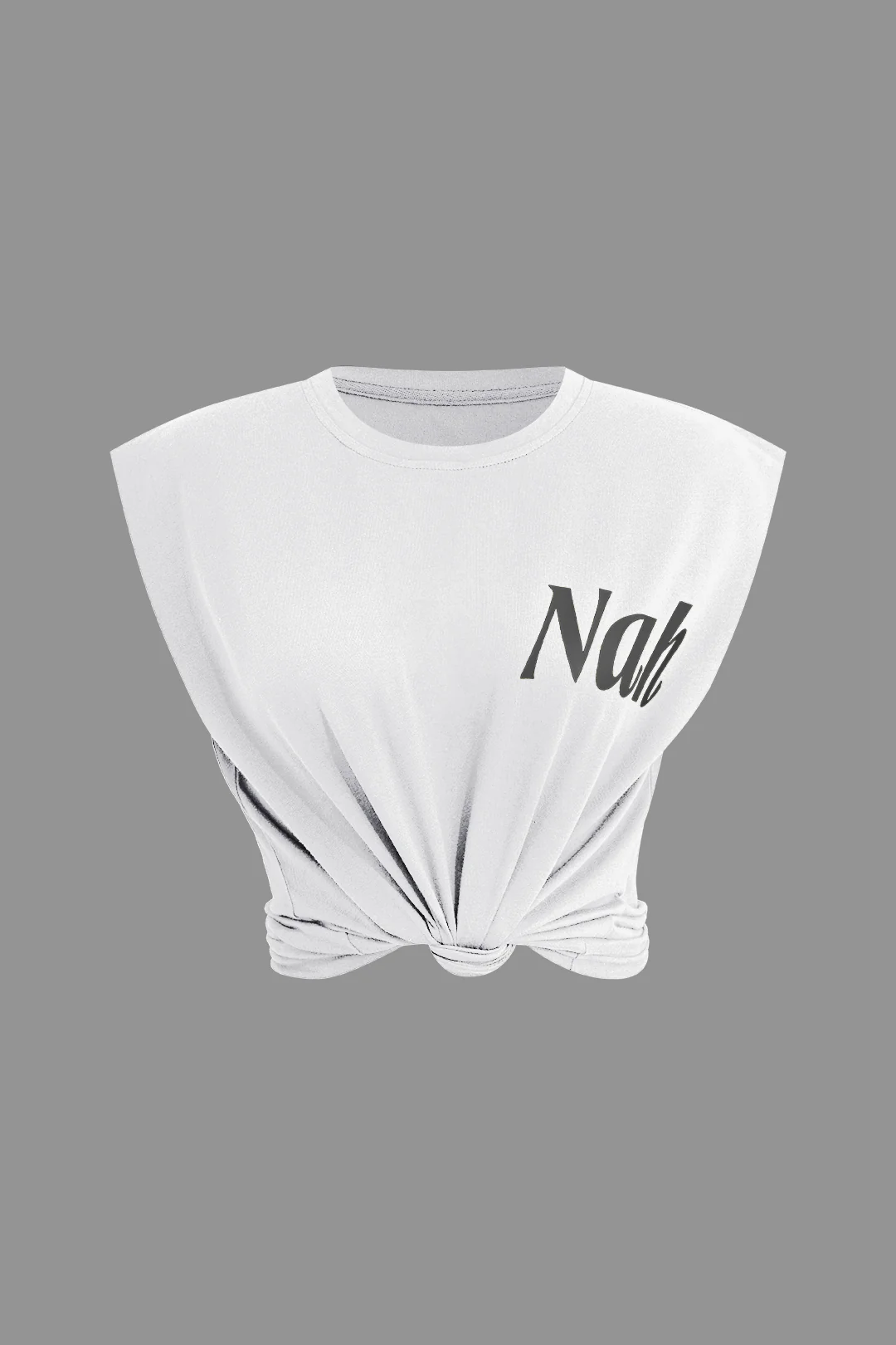 Letter Print Sleeveless T-shirt - Image 6