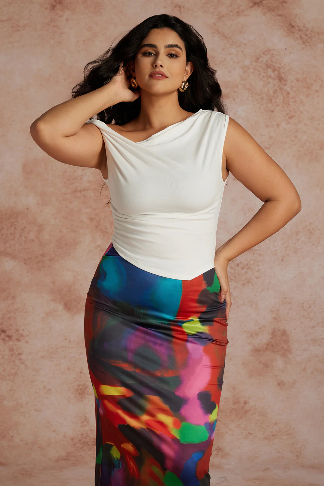 Plus Size Twisted Asymmetrical T-Shirt - Image 6