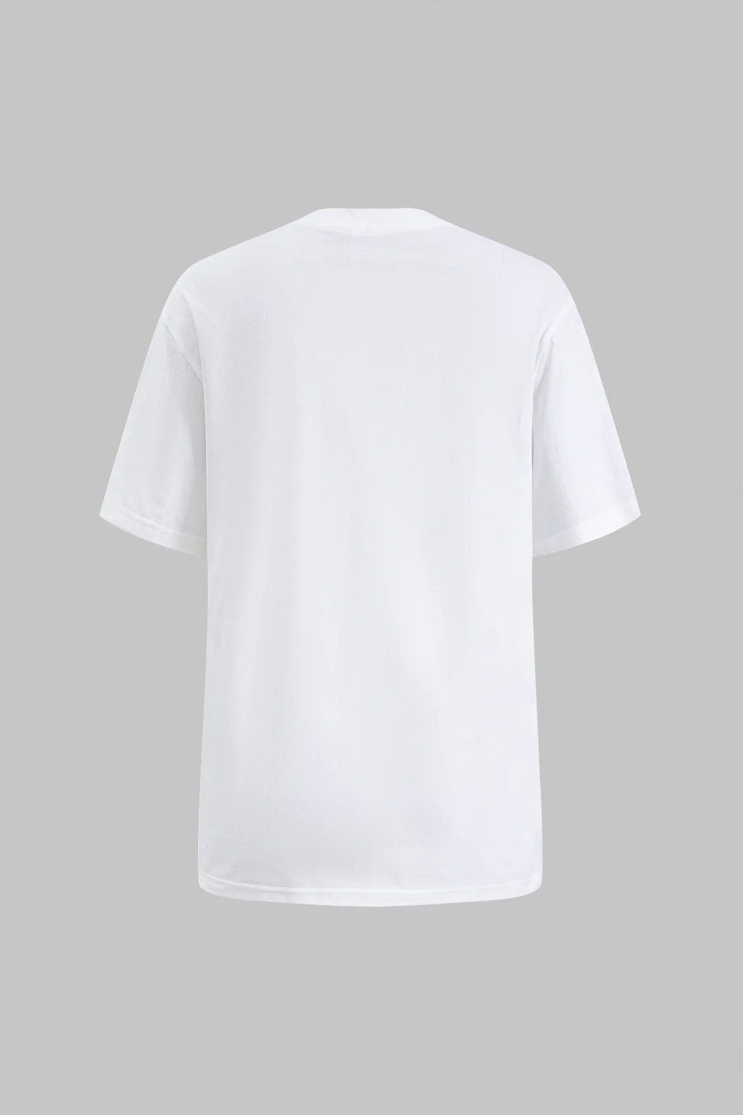 Letter Print Round Neck Short Sleeve T-Shirt - Image 3