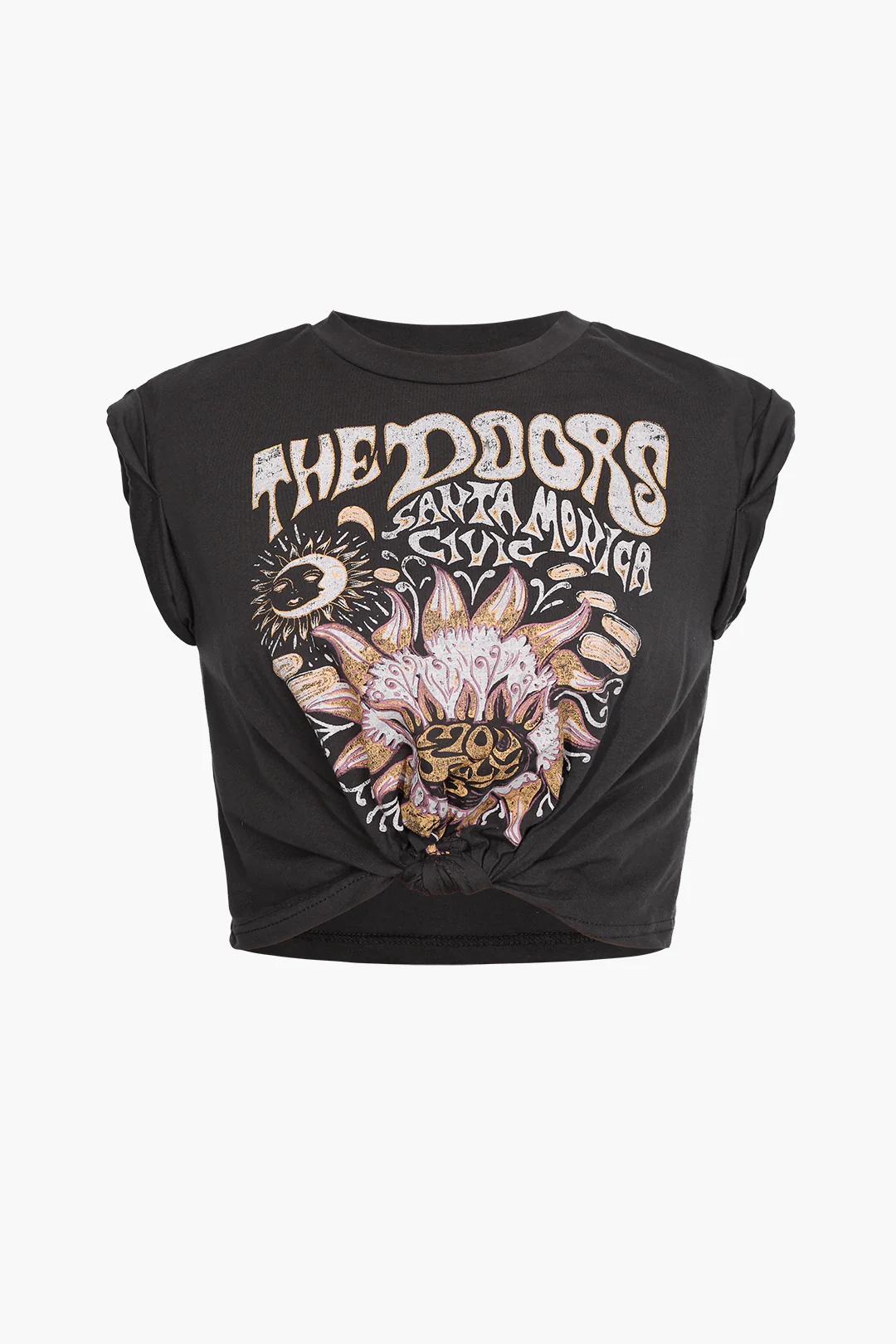 Plus Size Graffiti Print Round Neck Short Sleeve T-Shirt - Image 2