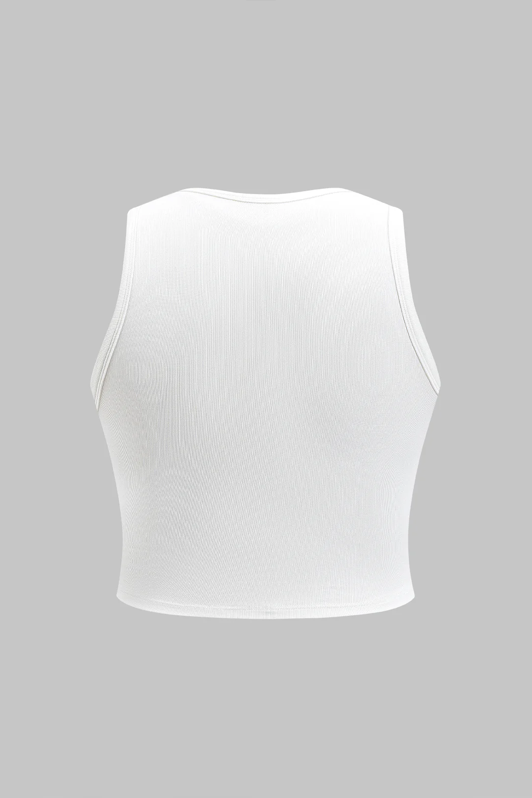 Plus Size Floral Print Round Neck Sleeveless T-Shirt - Image 2