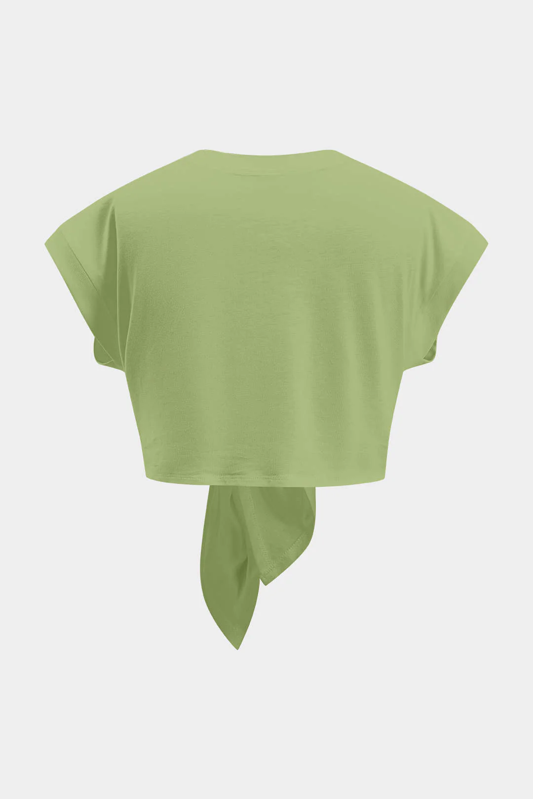 Plus Size Ruched Tie Front Short Sleeve T-Shirt - Image 10
