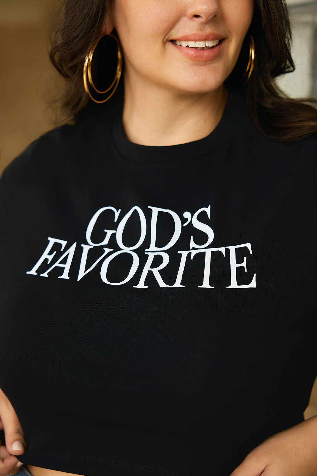 Plus Size Letter Print Short Sleeve T-Shirt - Image 6
