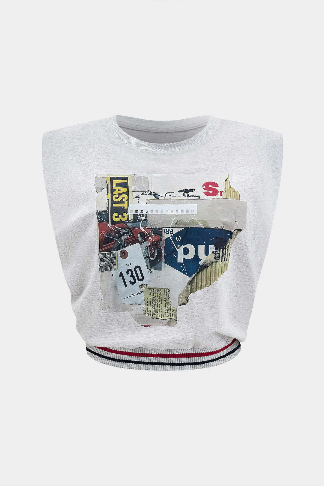 Car Letter Digital Pattern Print Loose Sleeveless T-Shirt - Image 17