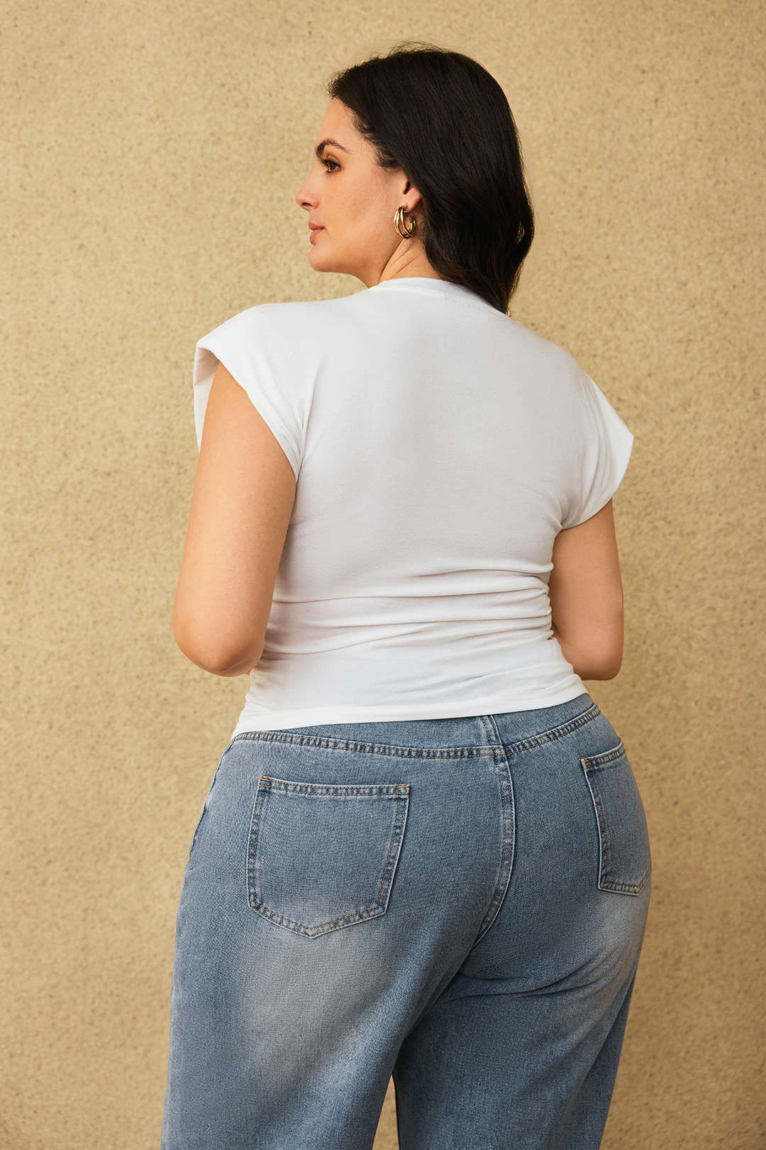 Plus Size Ruched Twist T-Shirt - Image 4
