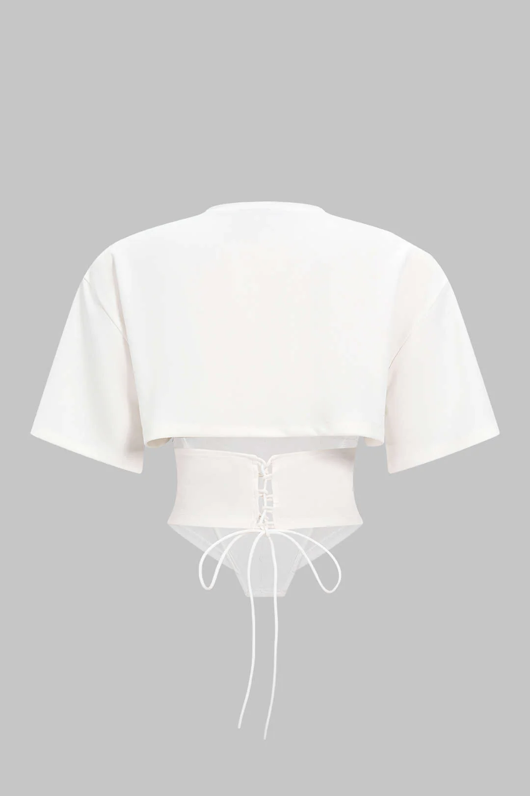 Corset Waist Short Sleeve T-Shirt - Image 4
