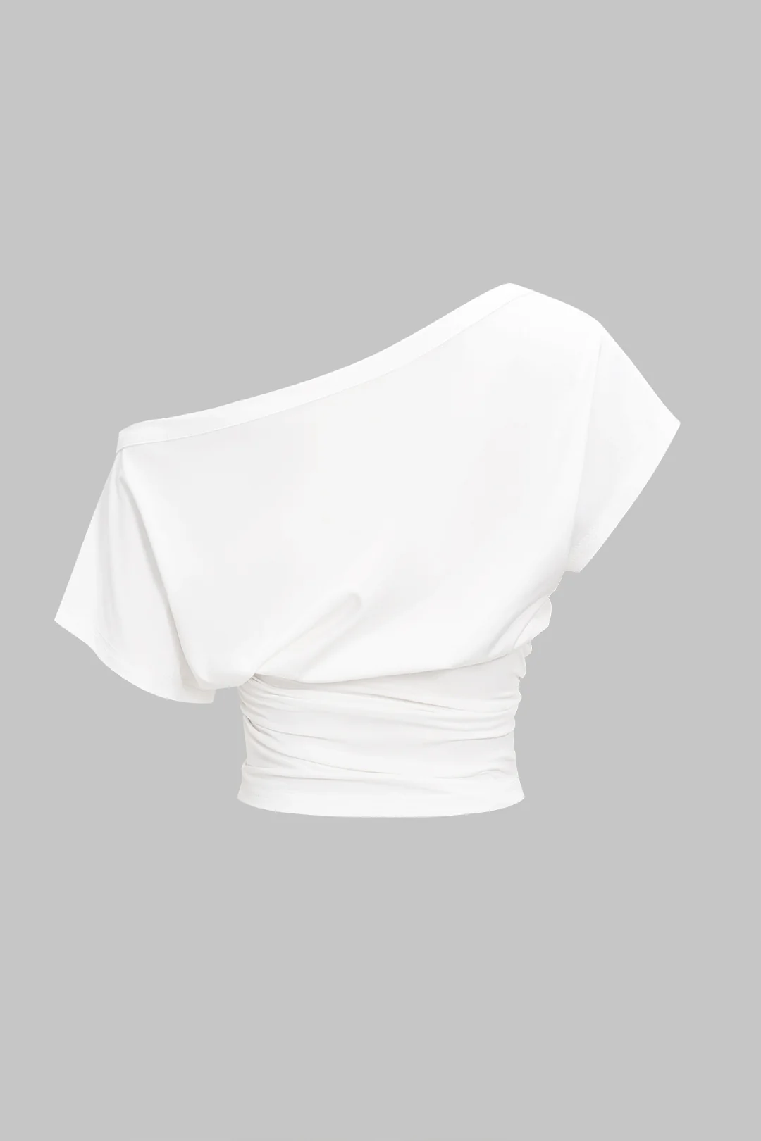 One Shoulder Short Sleeve T-Shirt - Image 2