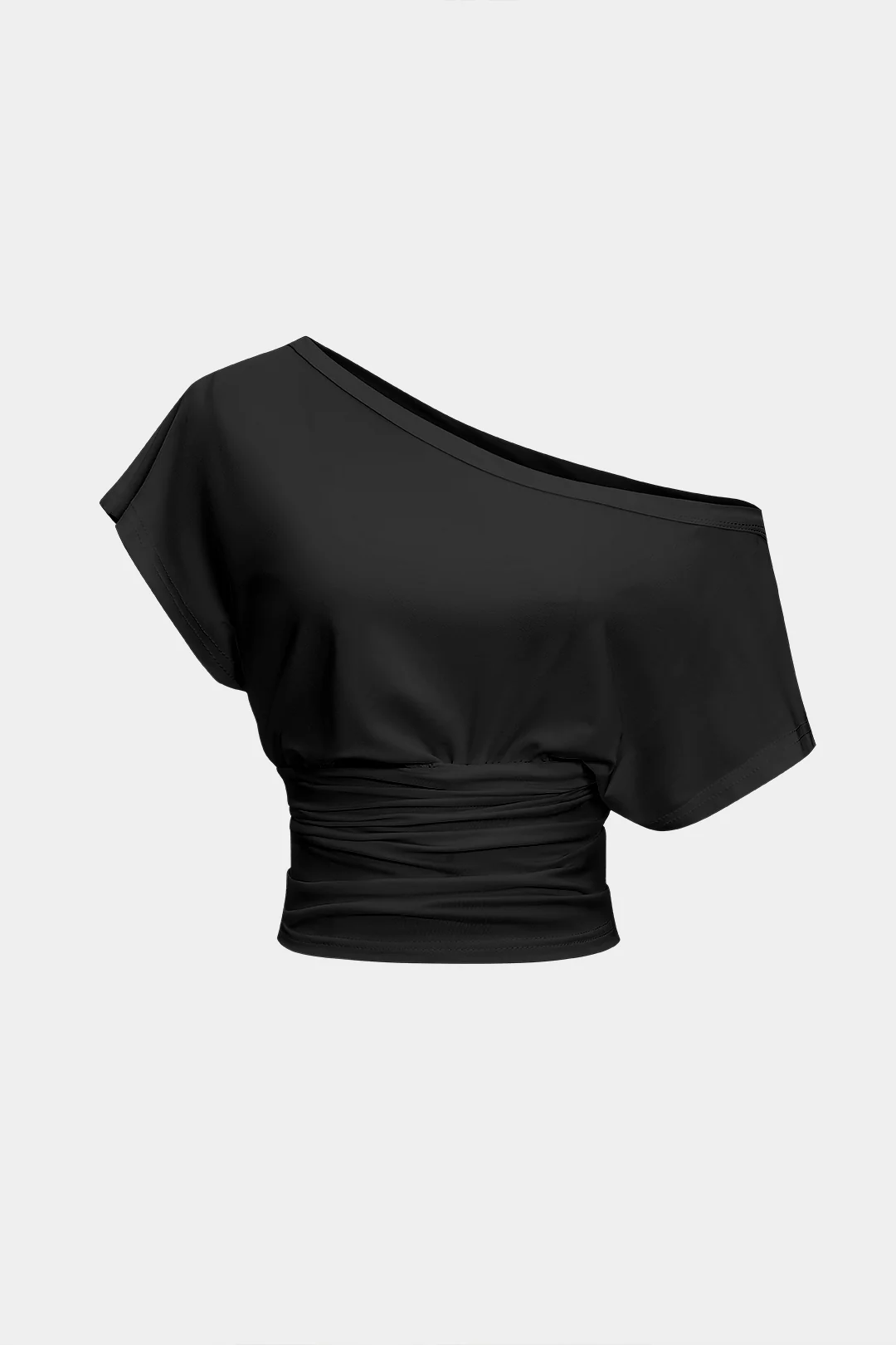One Shoulder Short Sleeve T-Shirt - Image 4