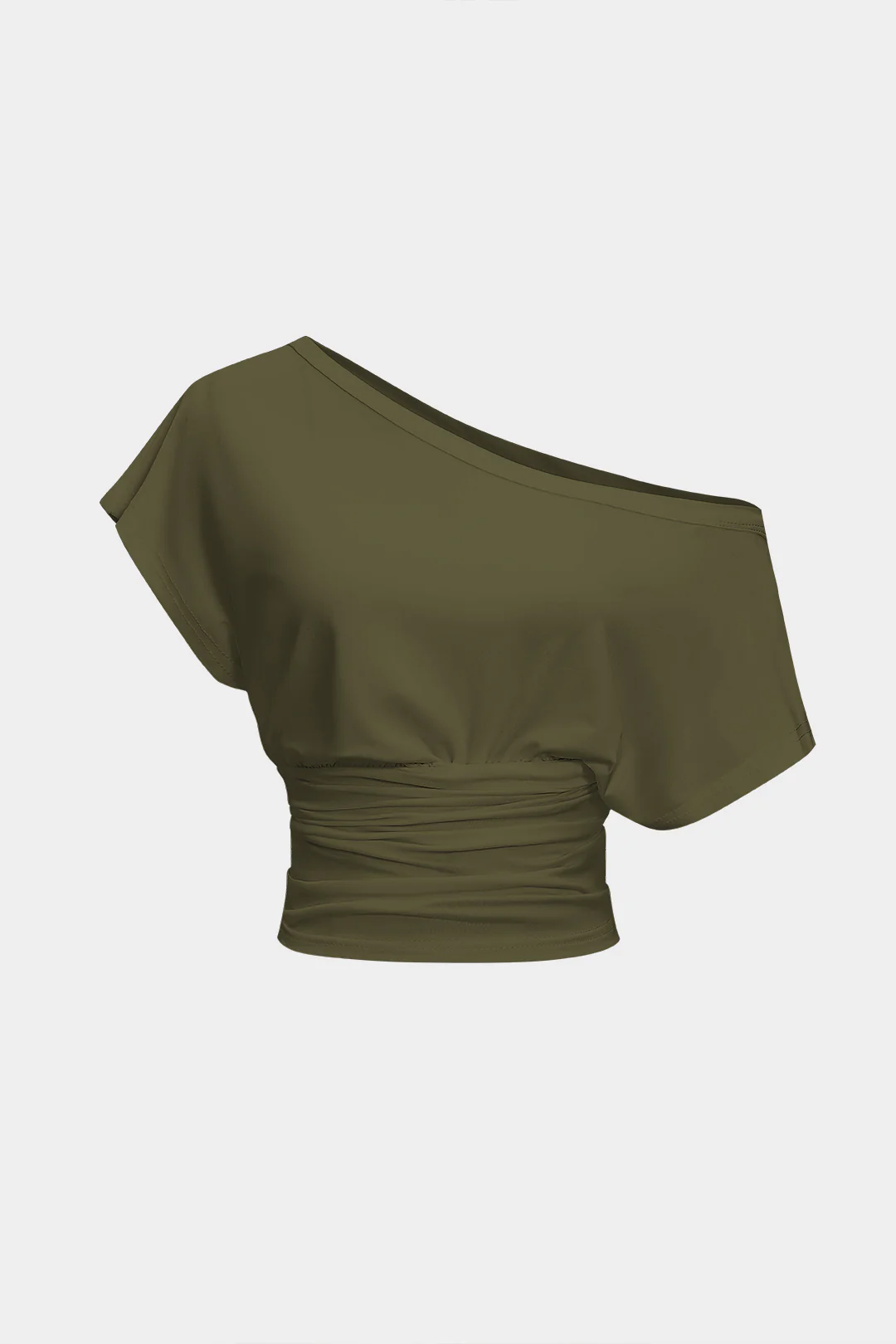 One Shoulder Short Sleeve T-Shirt - Image 6