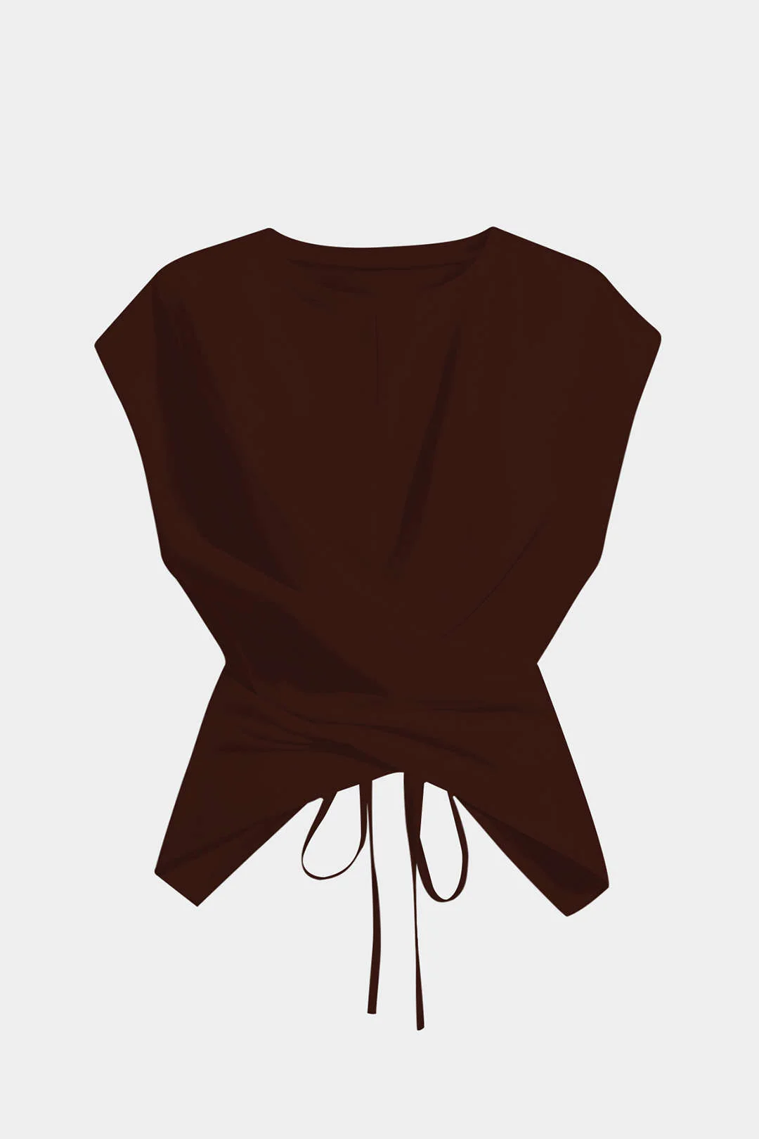 Plus Size Round Neck Short Sleeve Tie T-Shirt - Image 10