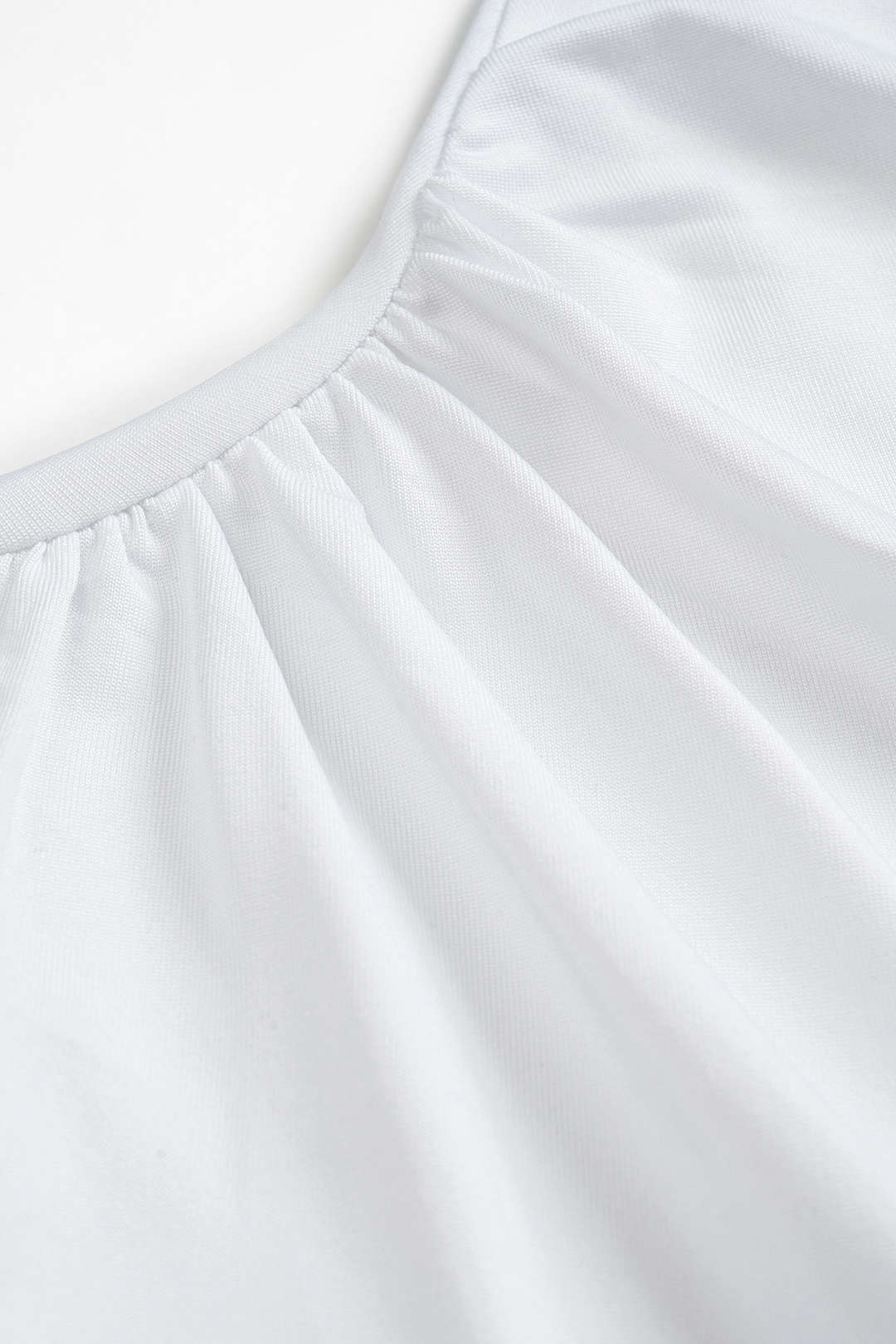 Mock Neck Ruched Short Sleeve T-Shirt - Image 3