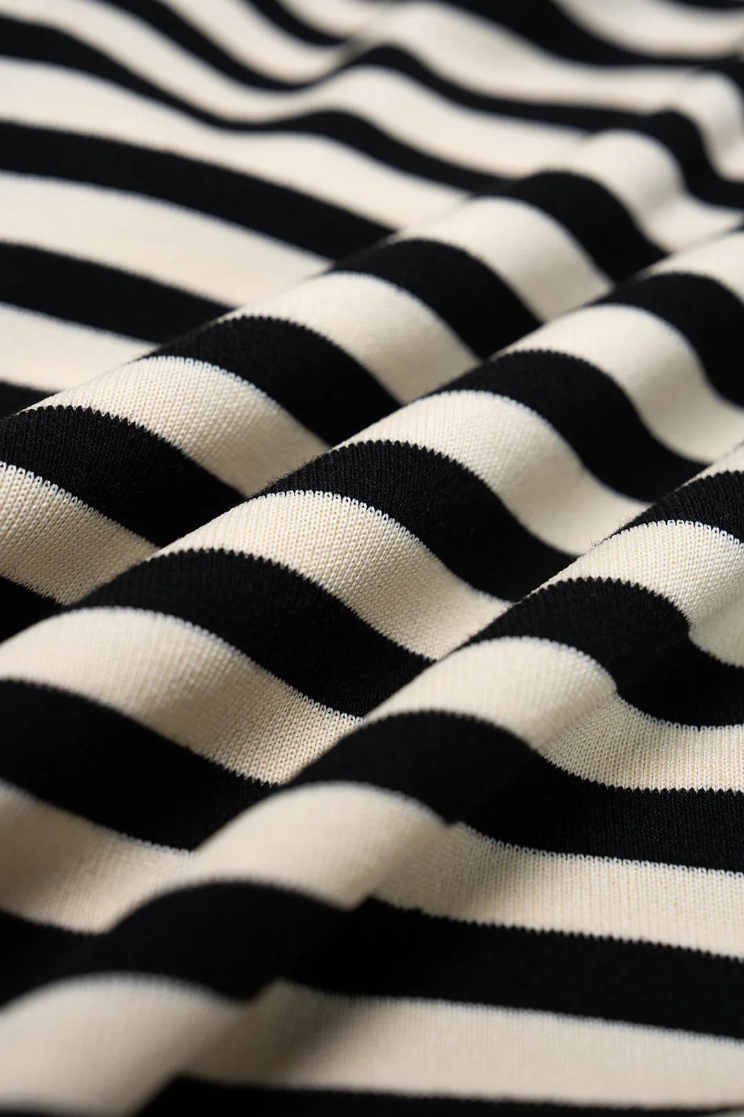 Stripes Print Waist-Cinching One Shoulder Long Sleeve T-Shirt - Image 3