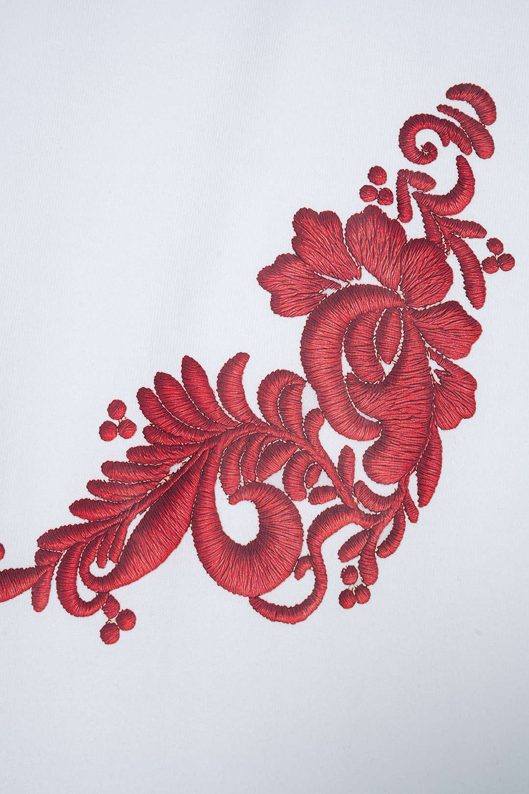 Floral Embroidery Round Neck Short Sleeve T-Shirt - Image 4