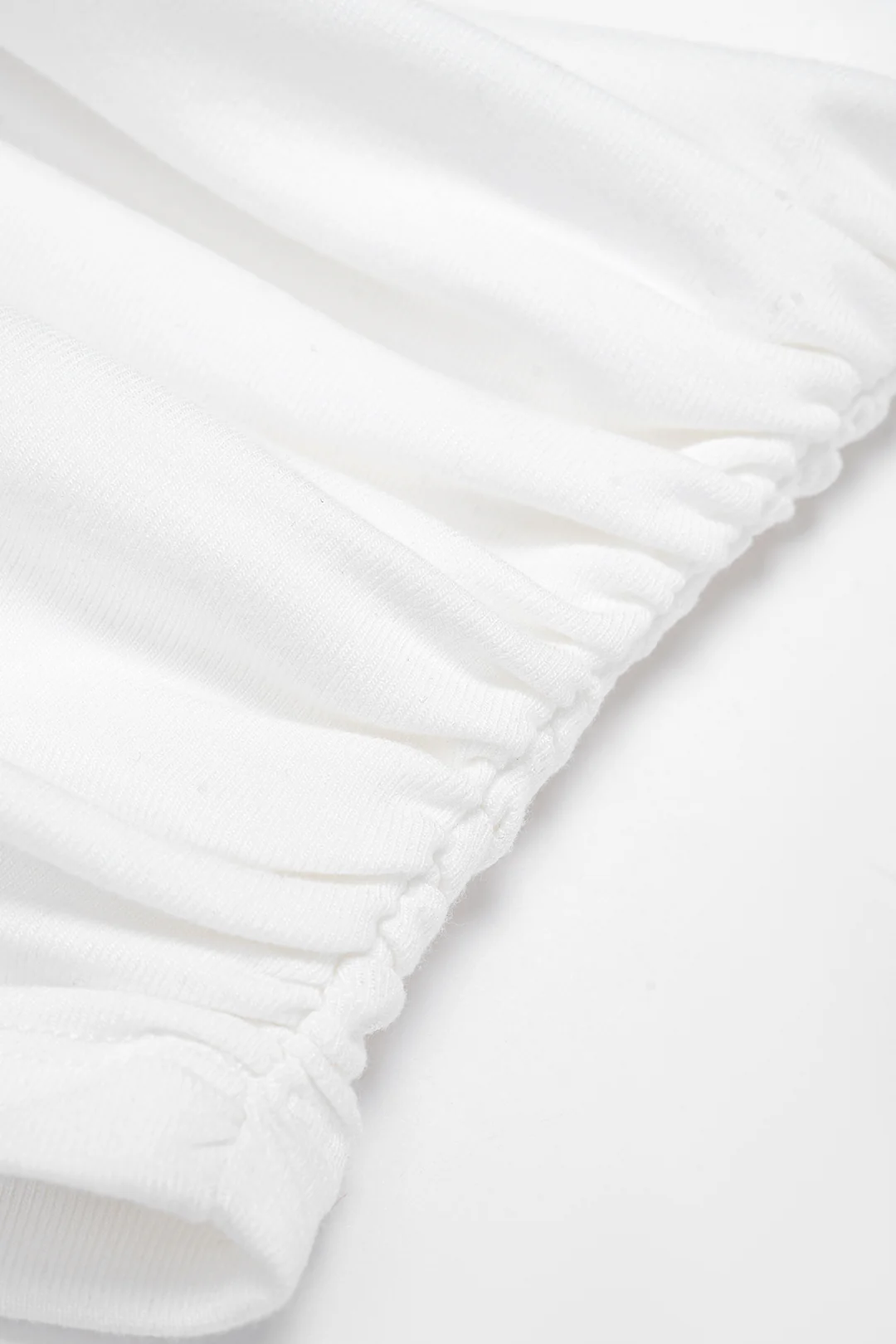 Letter Embroidery Round Neck Ruched Short Sleeve T-Shirt - Image 4