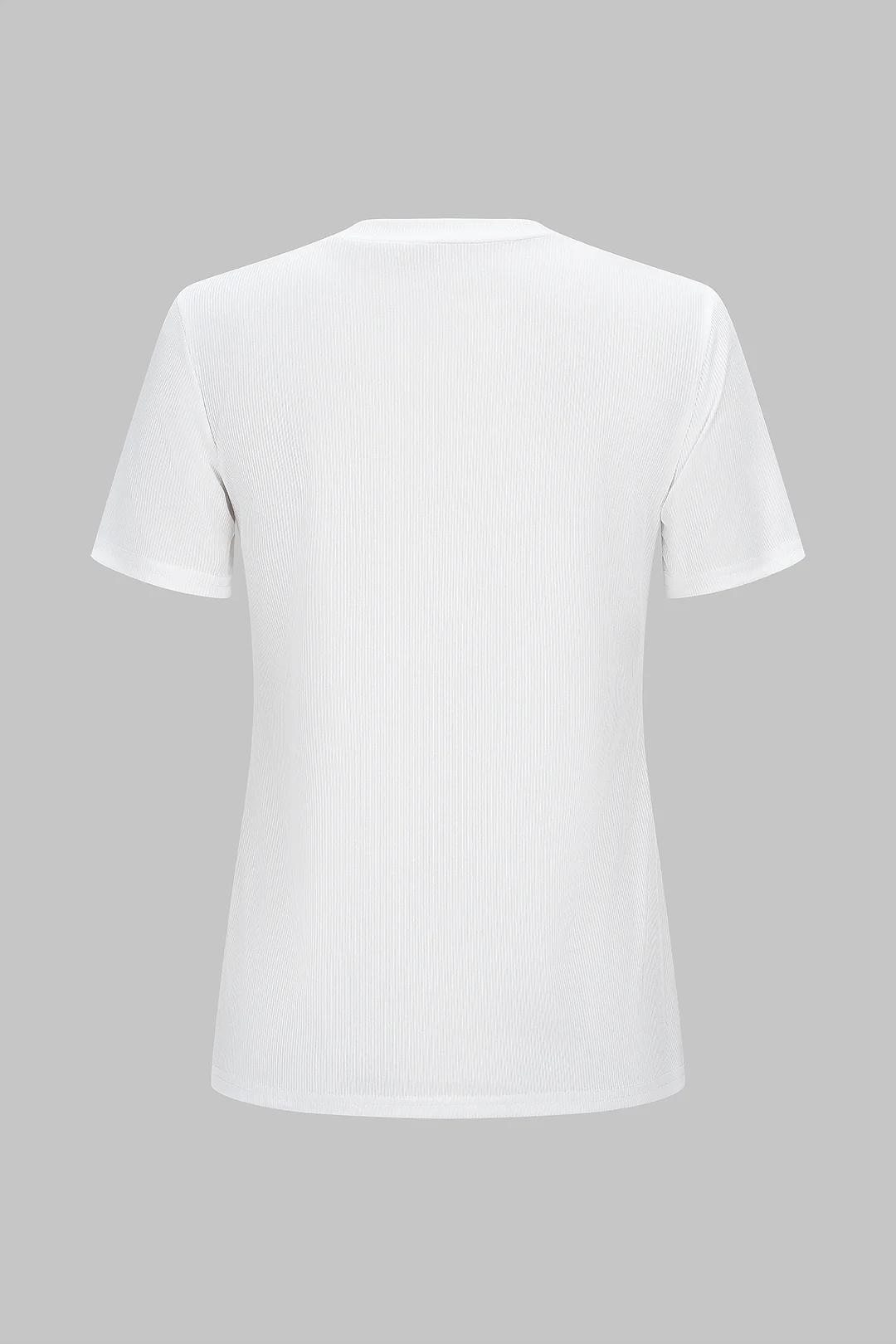 Round Neck Short Sleeve T-Shirt - Image 2