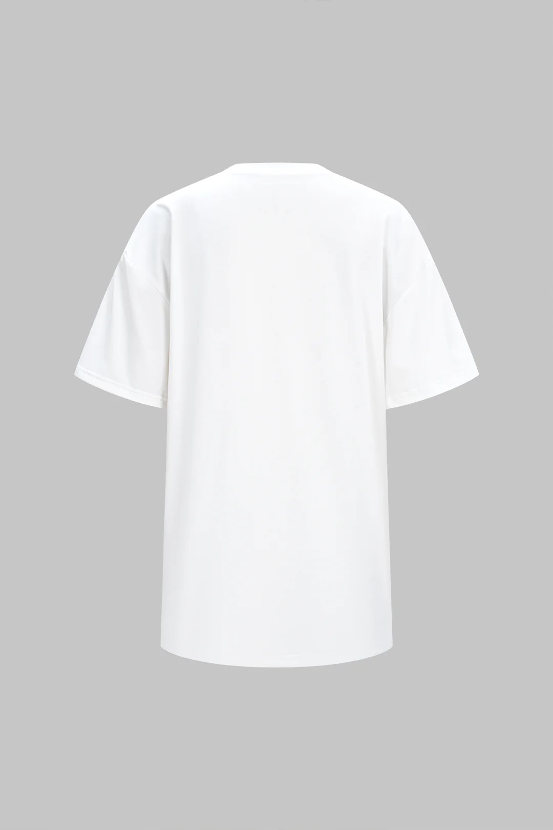Letter Print Round Neck Short Sleeve T-Shirt - Image 3