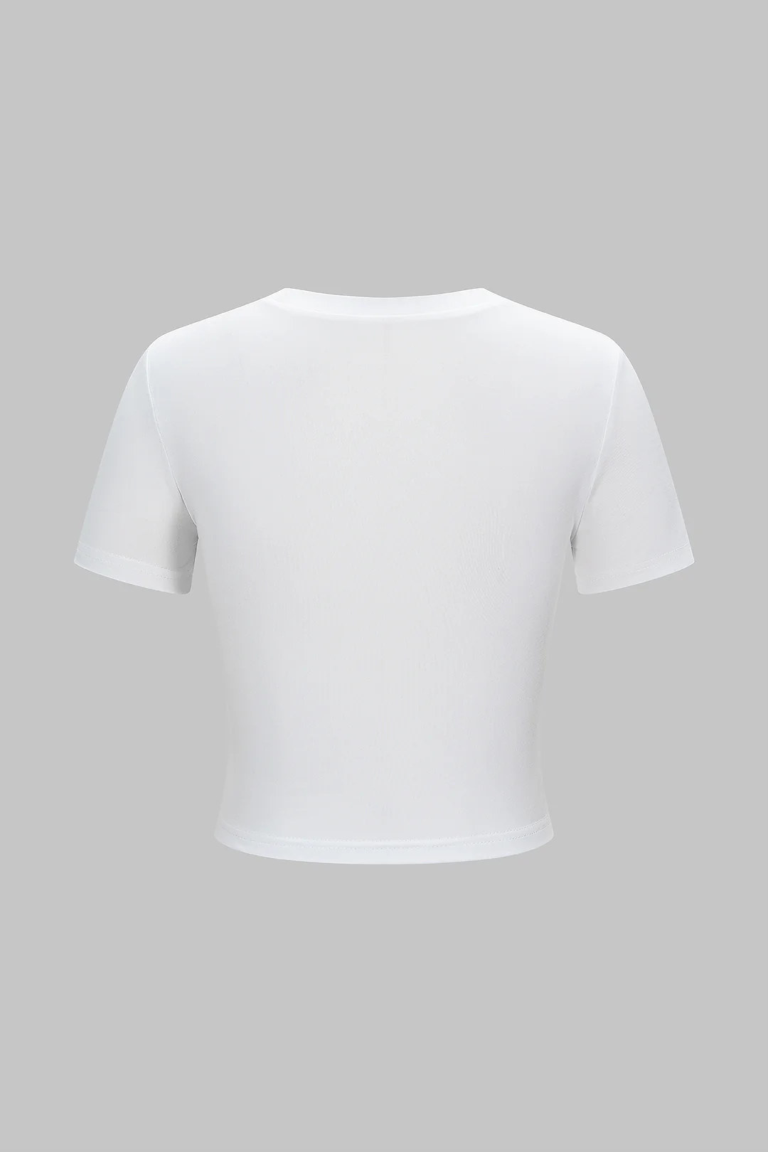 Floral Print Round Neck Short Sleeve T-Shirt - Image 2