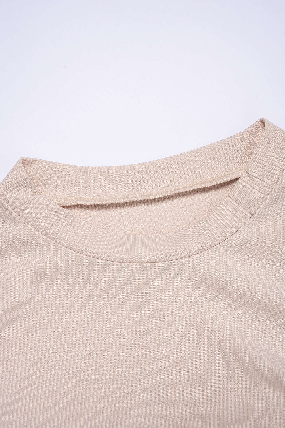 Round Neck Asymmetrical Ruched Short Sleeve T-Shirt - Image 3