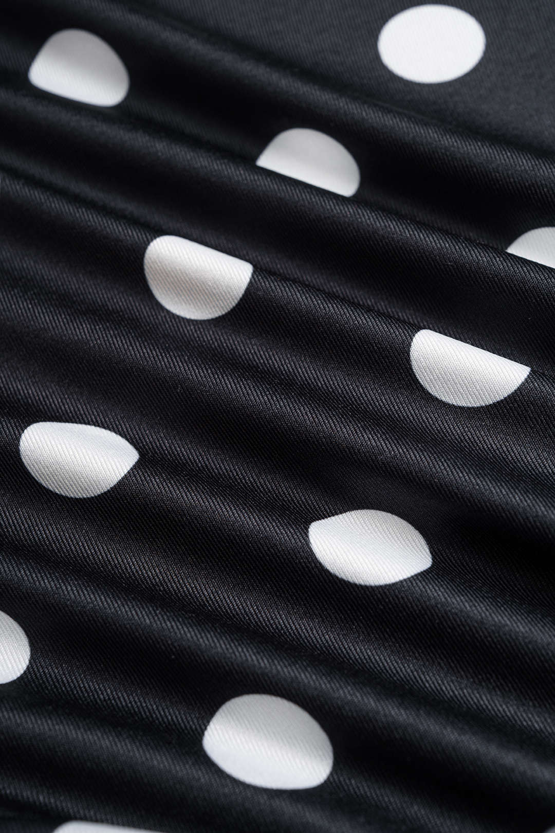 Polka Dots Print One Shoulder Short Sleeve T-Shirt - Image 4