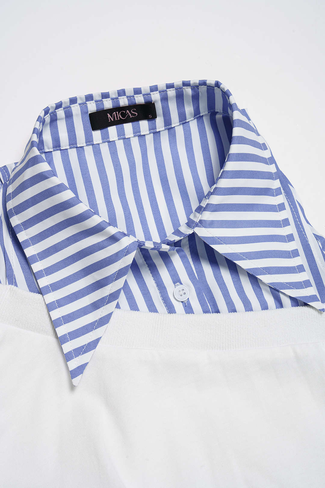 Patchwork Asymmetrical Short Sleeve T-Shirt - Image 3