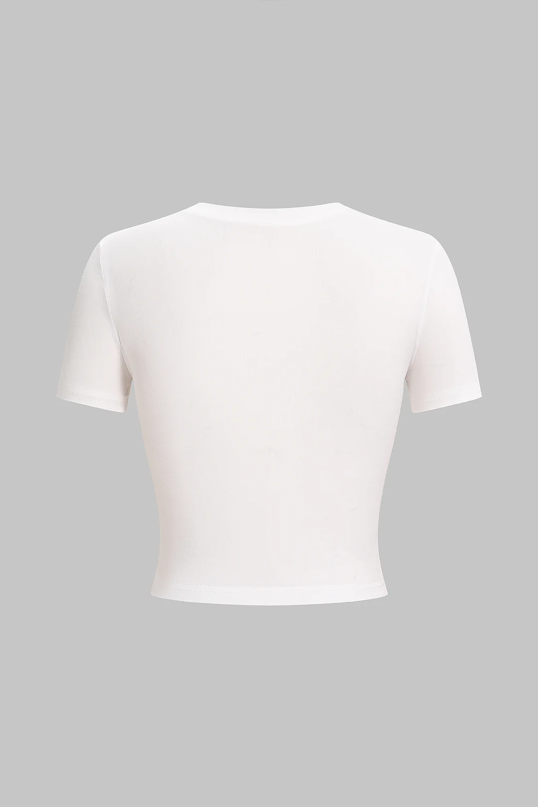 Floral Print Round Neck Short Sleeve T-Shirt - Image 2