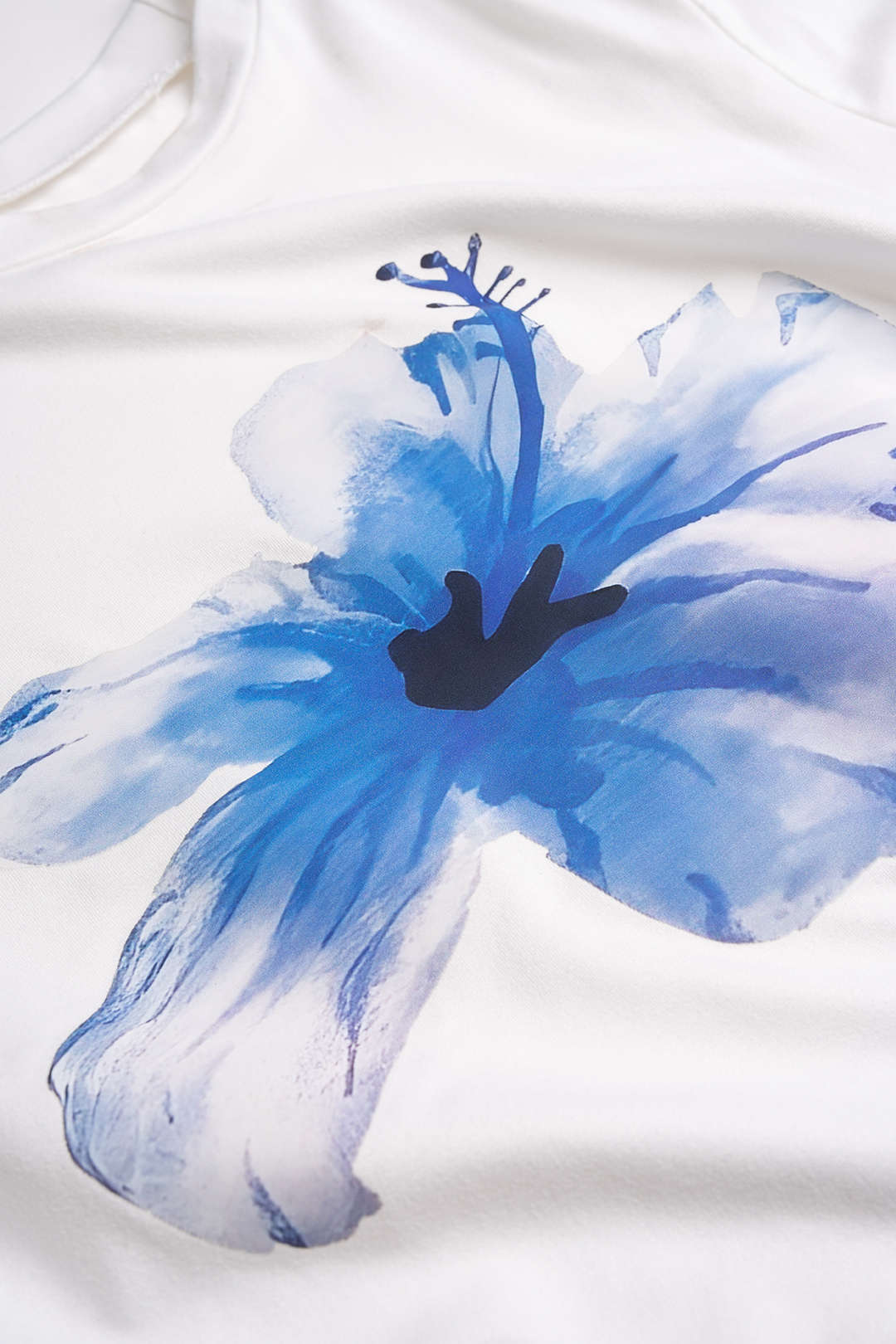 Floral Print Round Neck Short Sleeve T-Shirt - Image 3