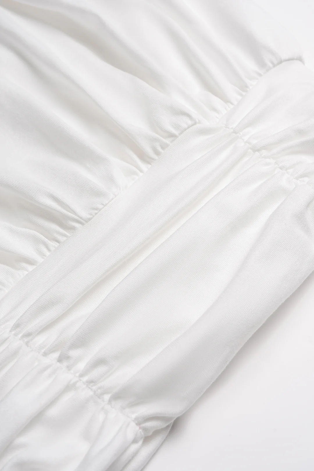 Round Neck Ruched Flutter Sleeve T-Shirt - Image 3