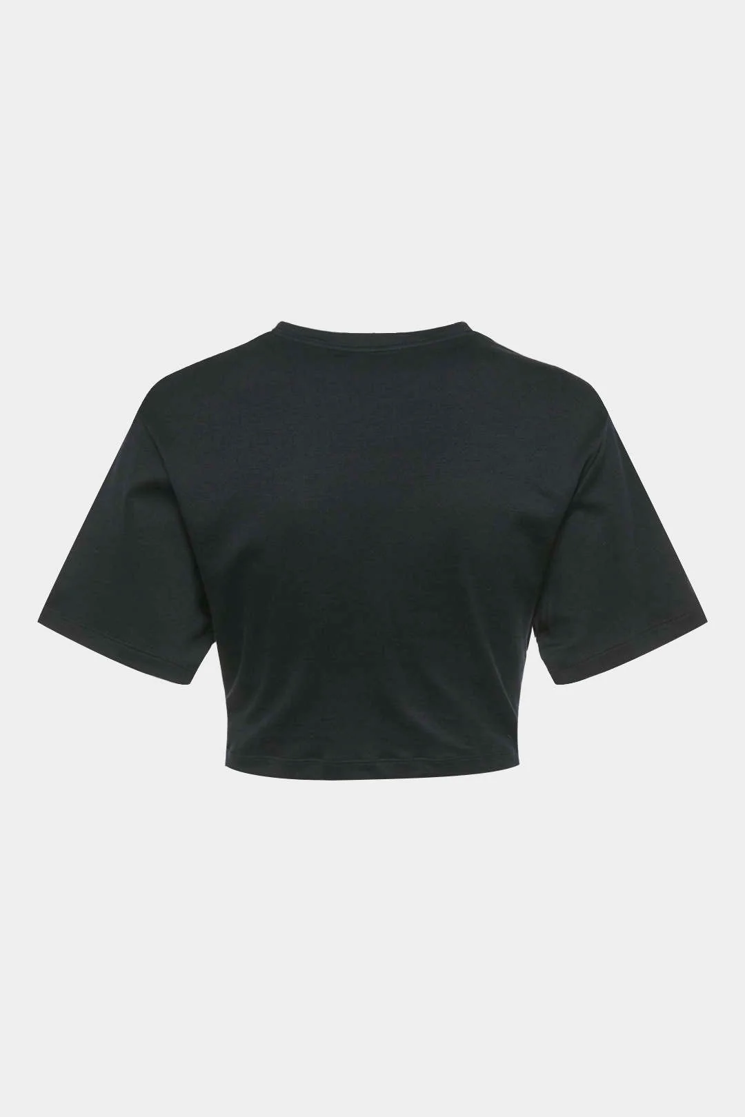 Metallic Chain Round Neck Tie-Up Short Sleeve T-Shirt - Image 3