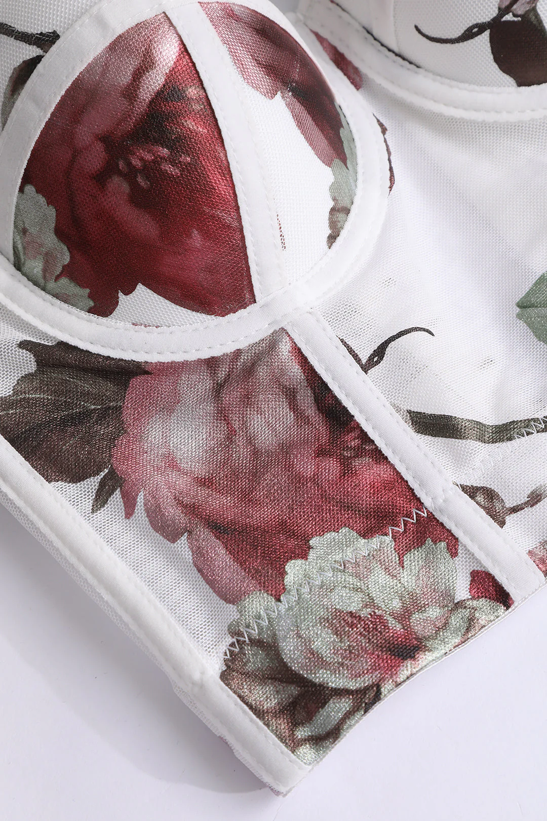 Floral Print Bustier Top - Image 3