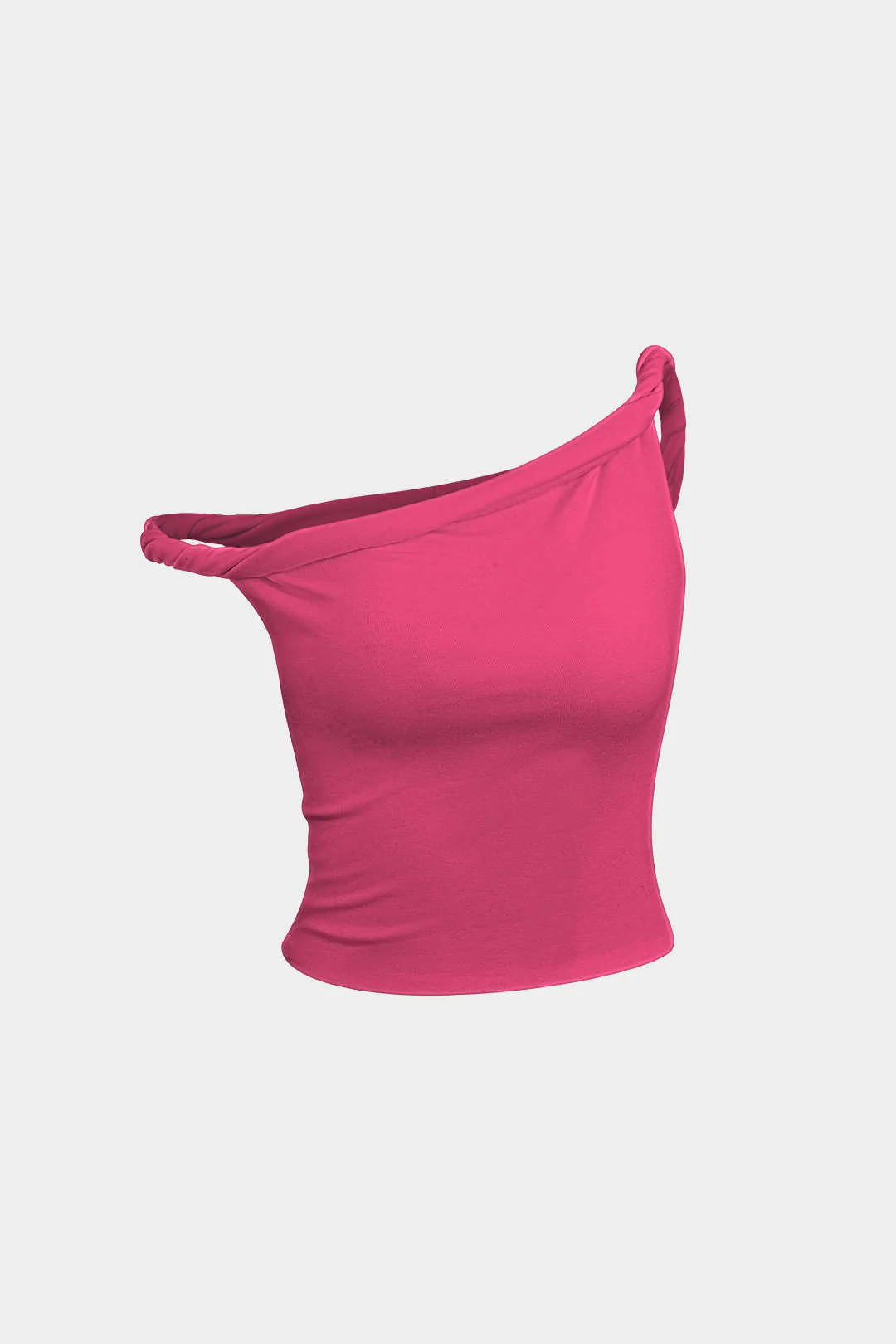 Basic Asymmetrical Twist Sleeveless Top - Image 16