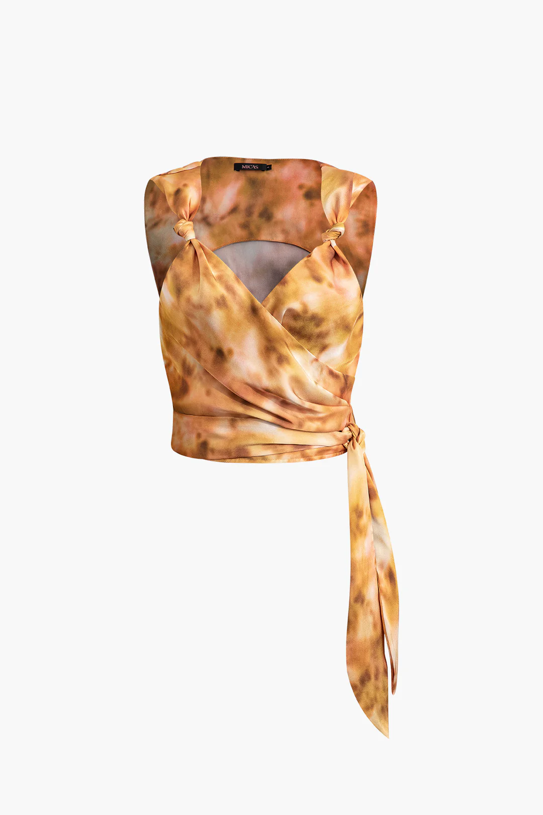 Tie Dye Cross Knot Tank Top - Image 2