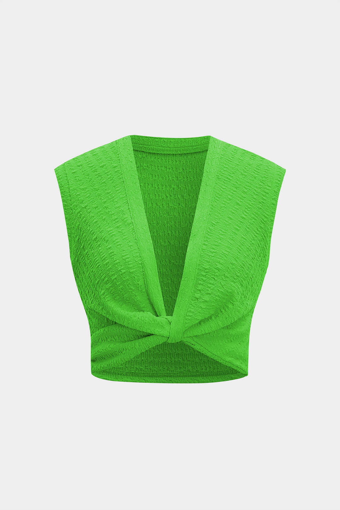 Twist Knot V-Neck Tank Top - Image 15