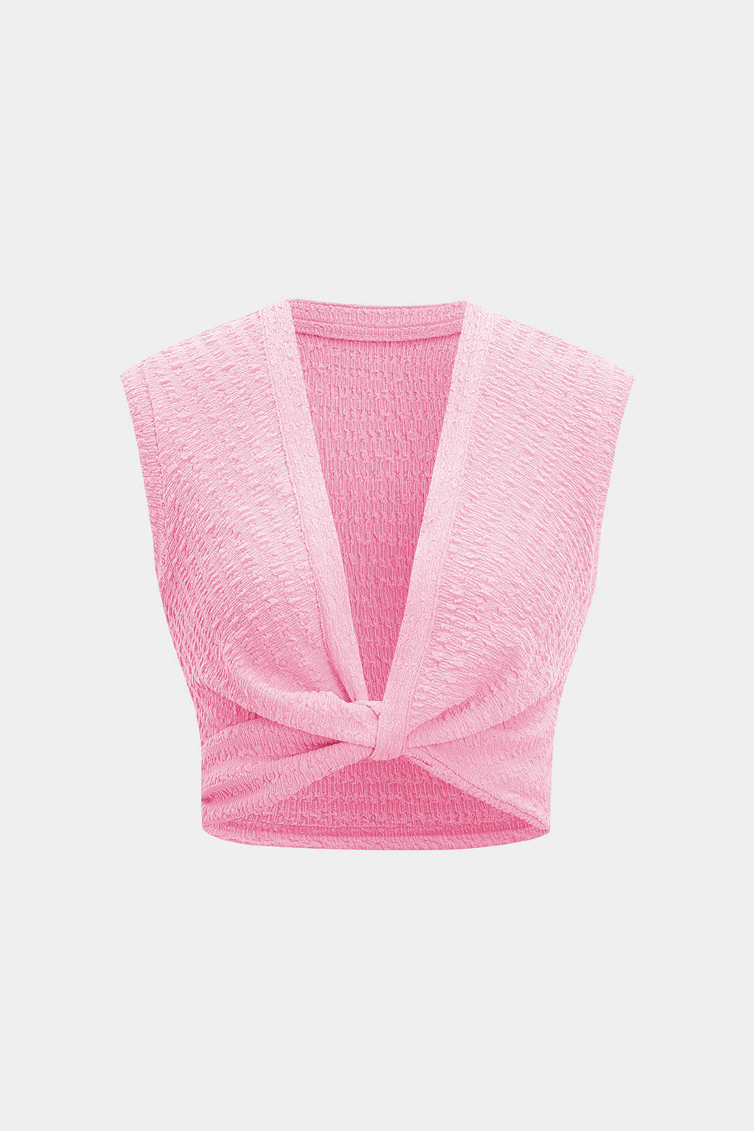 Twist Knot V-Neck Tank Top - Image 17