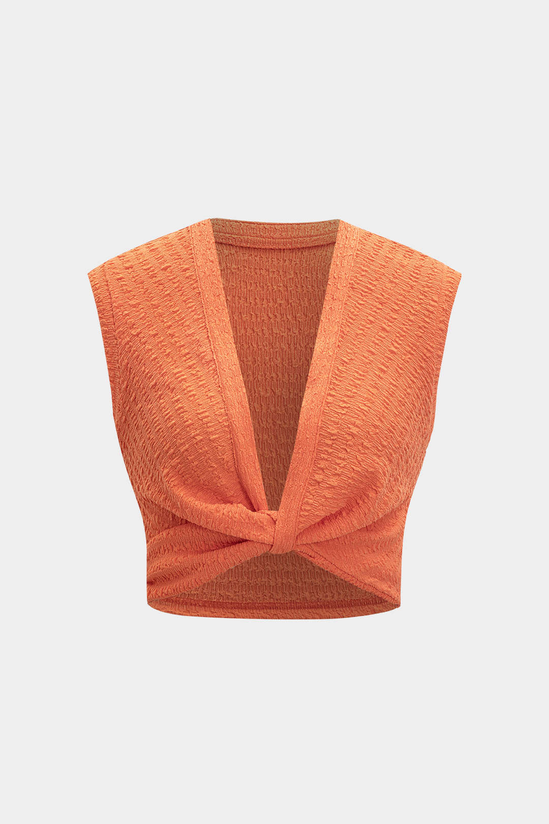 Twist Knot V-Neck Tank Top - Image 19
